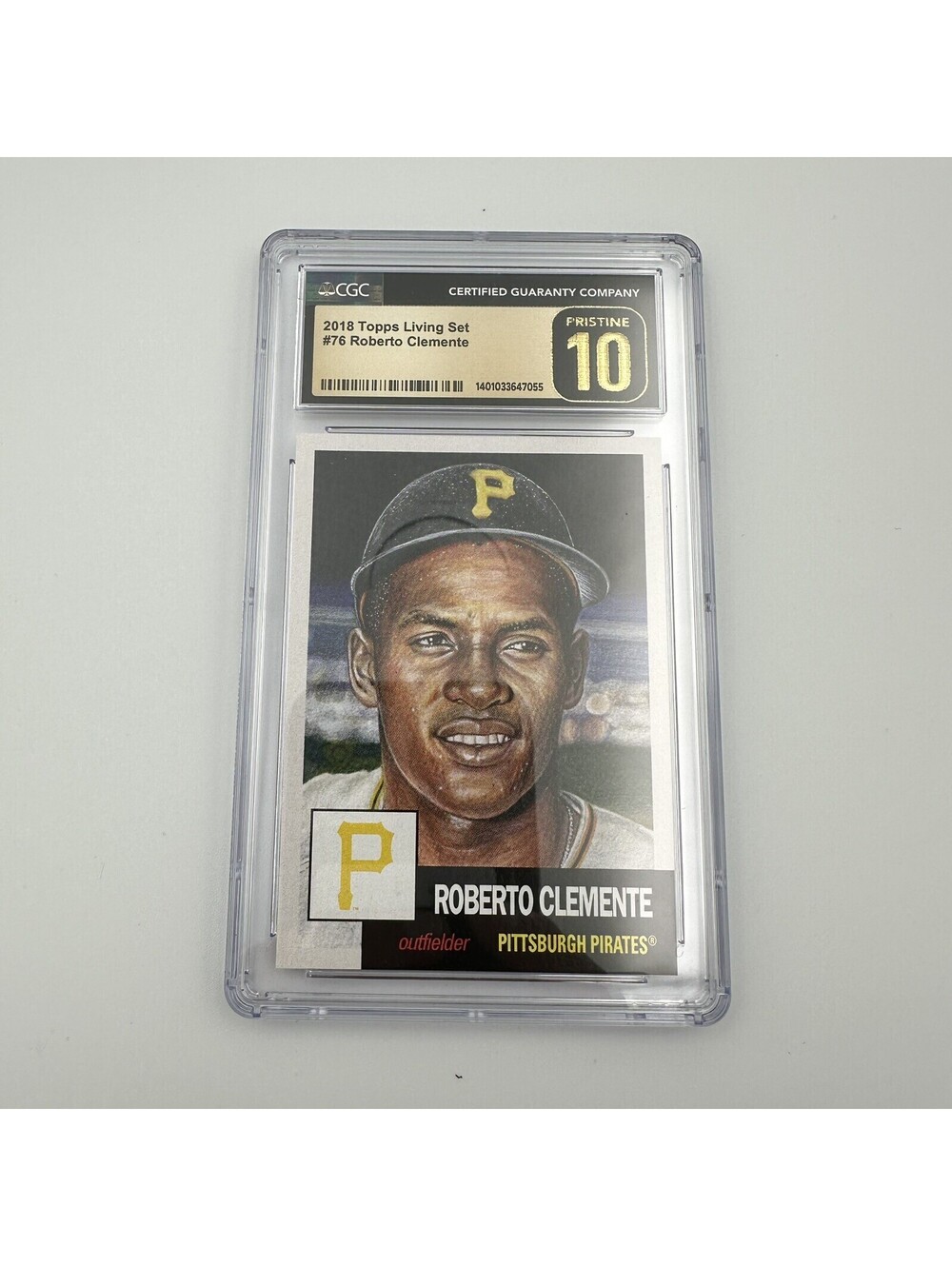 Roberto Clemente 2018 Topps Living Set Card (#76) - CSG Pristine 10